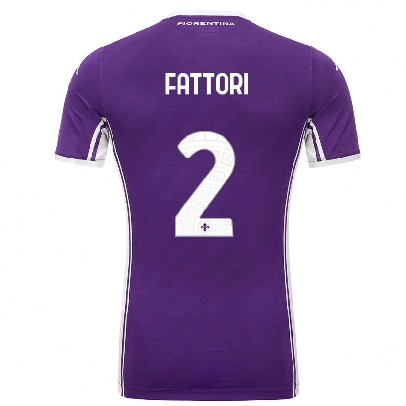 Danxen Women Filippo Fattori #2 Purple White Home Jersey 2025/26 T-Shirt