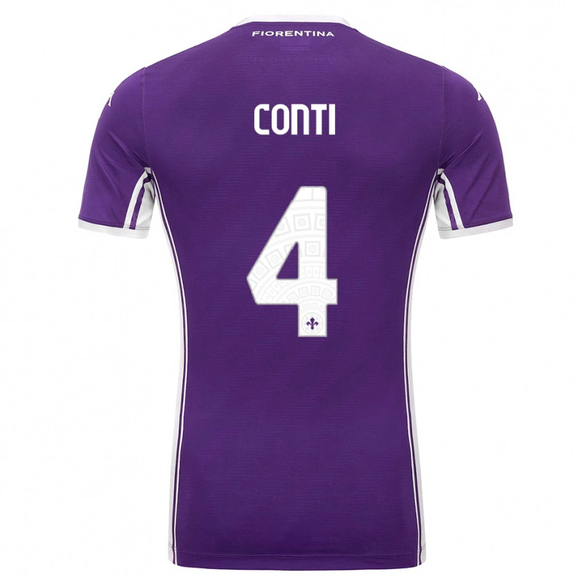 Danxen Women Gabriele Conti #4 Purple White Home Jersey 2025/26 T-Shirt