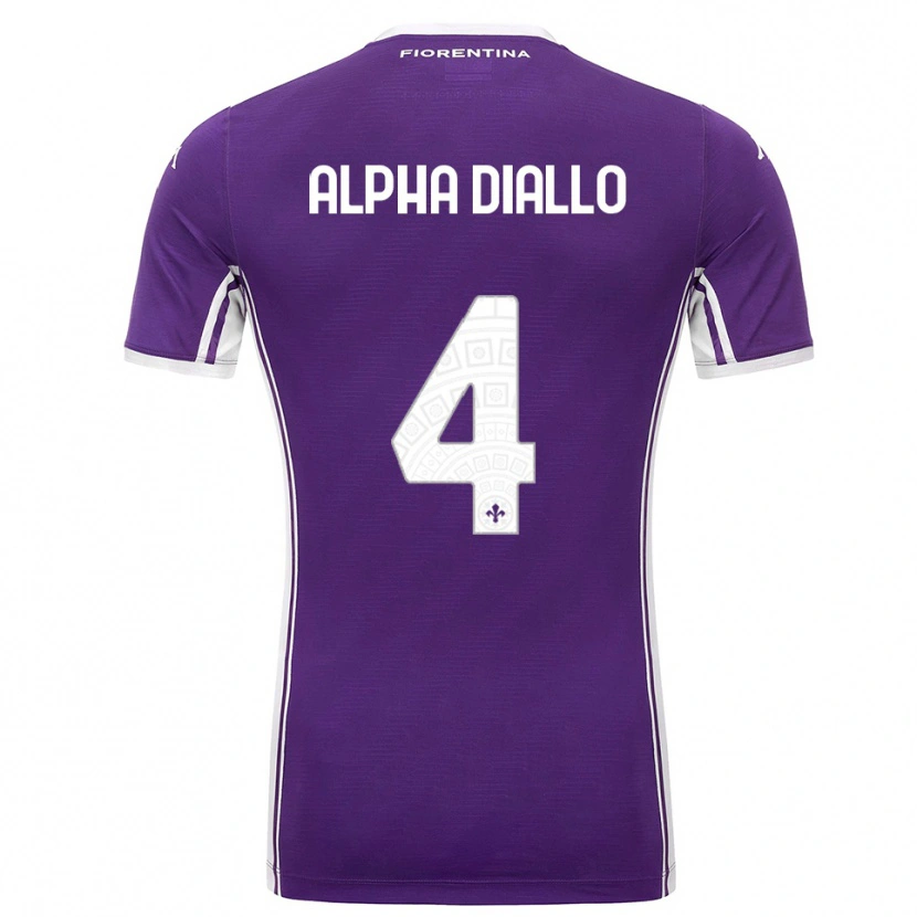 Danxen Women Mamadou Alpha Diallo #4 Purple White Home Jersey 2025/26 T-Shirt