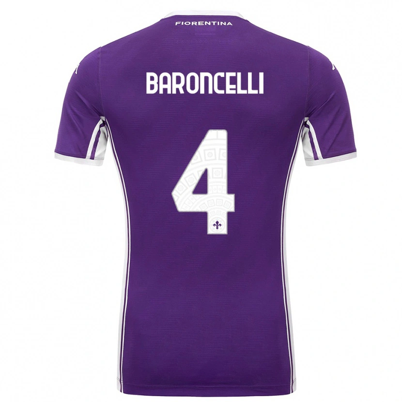 Danxen Women Leonardo Baroncelli #4 Purple White Home Jersey 2025/26 T-Shirt