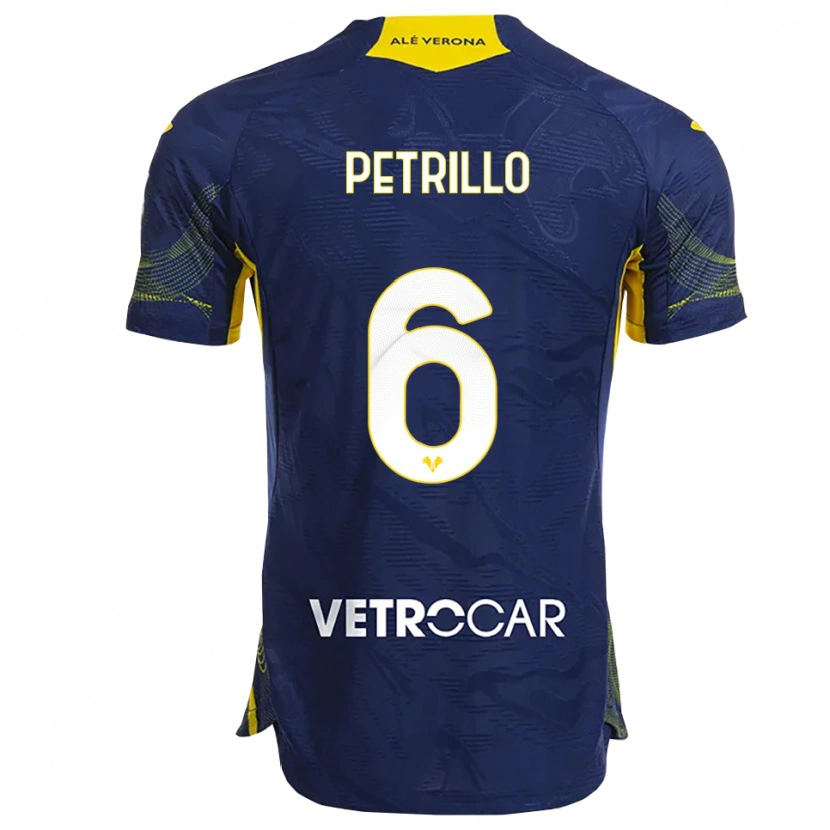 Danxen Women Mary Clare Petrillo #6 Navy Yellow Home Jersey 2025/26 T-Shirt