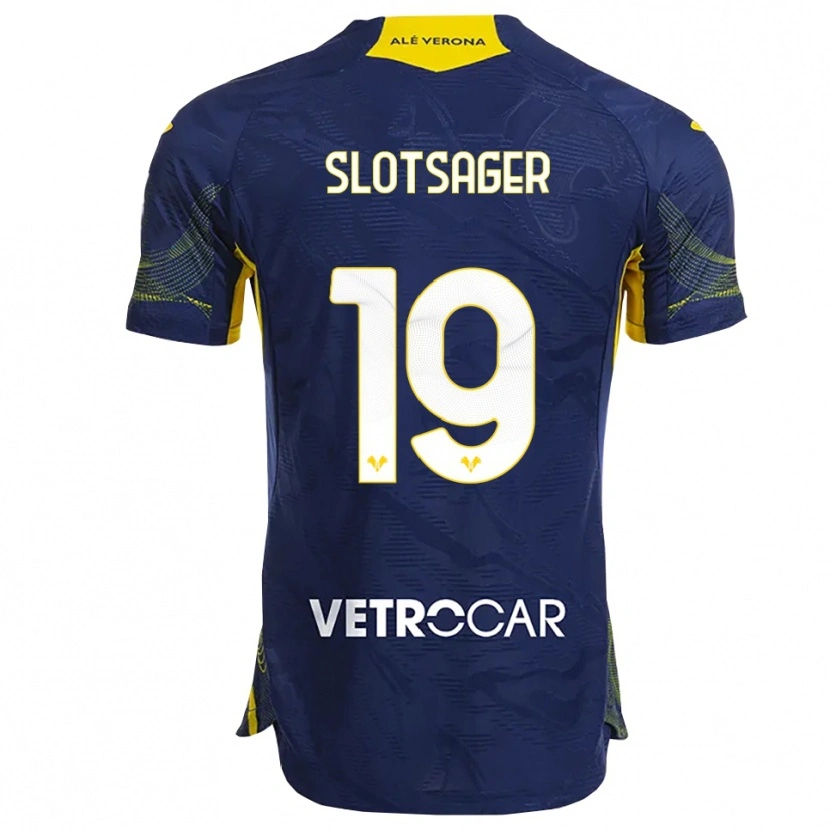 Danxen Women Tobias Slotsager #19 Navy Yellow Home Jersey 2025/26 T-Shirt