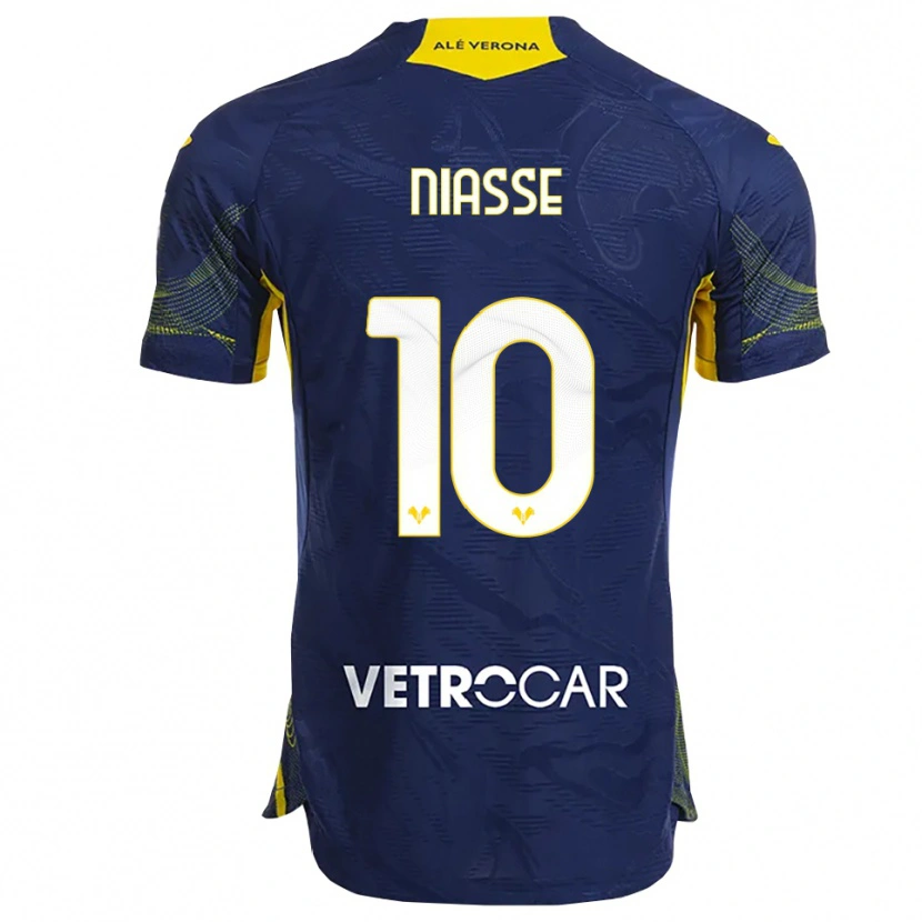 Danxen Women Cheikh Niasse #10 Navy Yellow Home Jersey 2025/26 T-Shirt