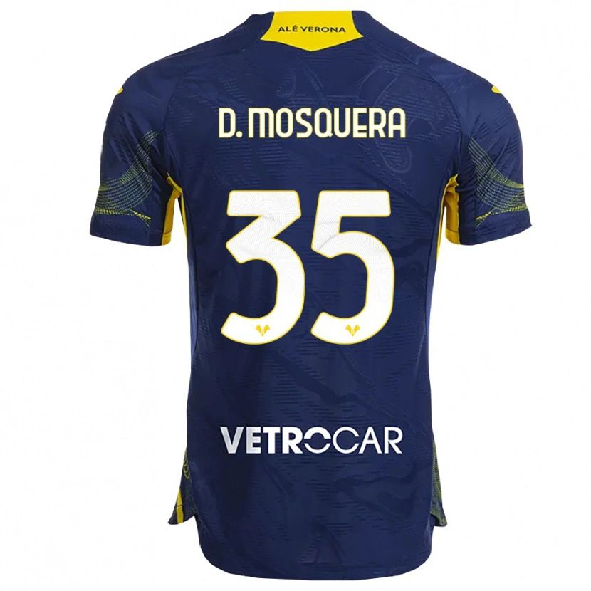 Danxen Women Daniel Mosquera #35 Navy Yellow Home Jersey 2025/26 T-Shirt
