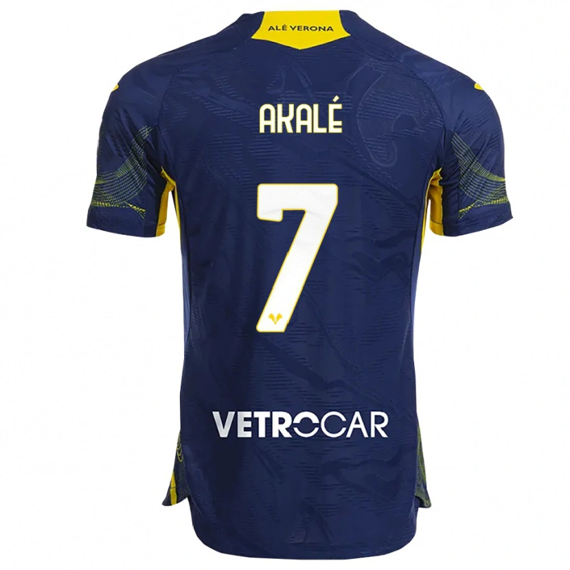 Danxen Women Ruben Akalé #7 Navy Yellow Home Jersey 2025/26 T-Shirt