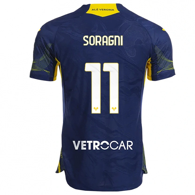 Danxen Women Alberto Soragni #11 Navy Yellow Home Jersey 2025/26 T-Shirt
