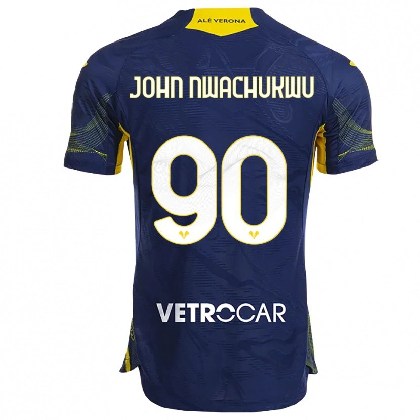 Danxen Women Samuel John Nwachukwu #90 Navy Yellow Home Jersey 2025/26 T-Shirt