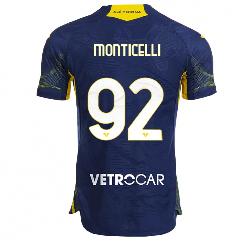 Danxen Women Luca Monticelli #92 Navy Yellow Home Jersey 2025/26 T-Shirt