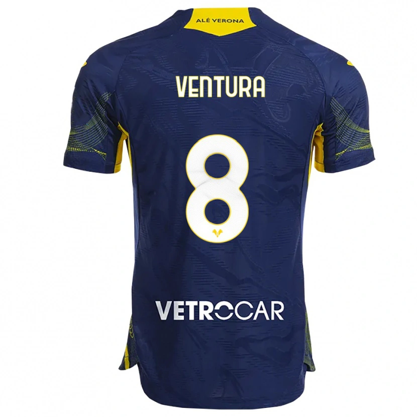 Danxen Women Ciro Ventura #8 Navy Yellow Home Jersey 2025/26 T-Shirt