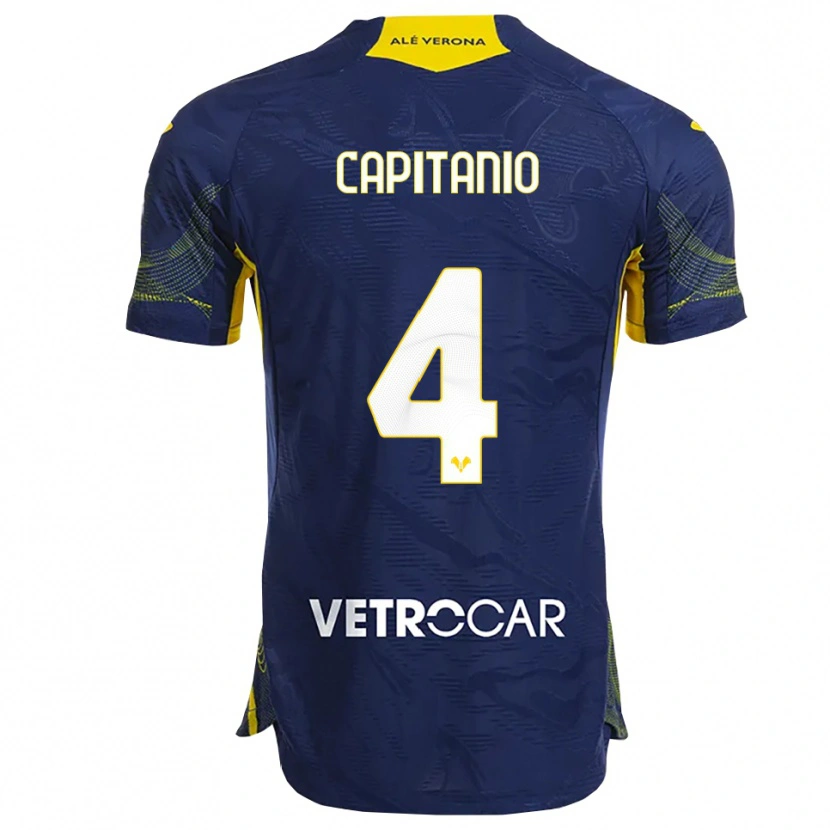 Danxen Women Alex Capitanio #4 Navy Yellow Home Jersey 2025/26 T-Shirt