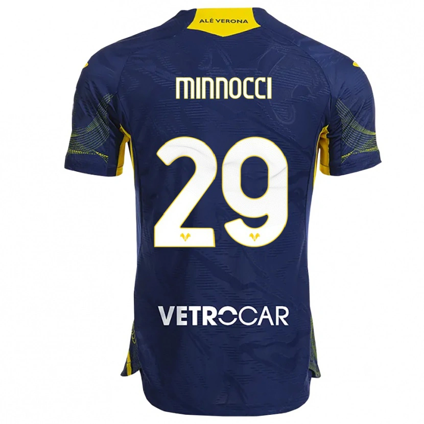 Danxen Women Valerio Minnocci #29 Navy Yellow Home Jersey 2025/26 T-Shirt