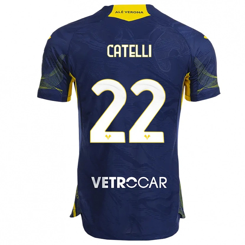 Danxen Women Anna Catelli #22 Navy Yellow Home Jersey 2025/26 T-Shirt