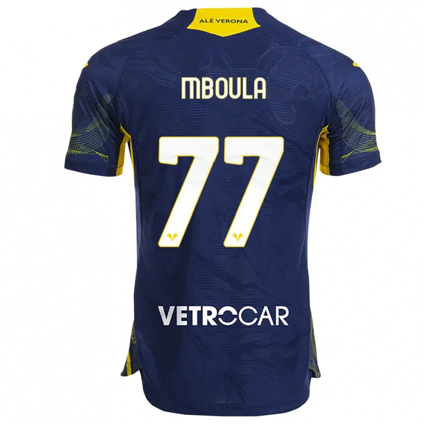 Danxen Women Jordi Mboula #77 Navy Yellow Home Jersey 2025/26 T-Shirt