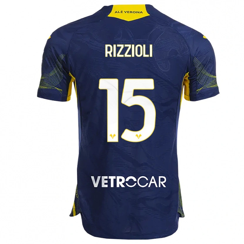 Danxen Women Gaia Rizzioli #15 Navy Yellow Home Jersey 2025/26 T-Shirt