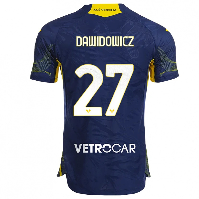 Danxen Women Pawel Dawidowicz #27 Navy Yellow Home Jersey 2025/26 T-Shirt