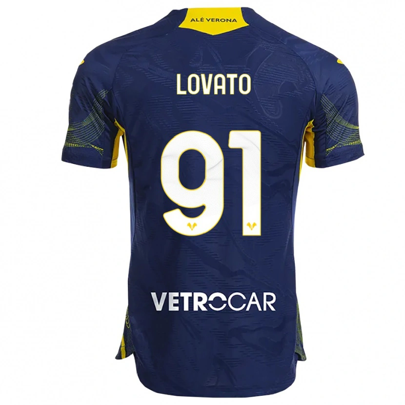 Danxen Women Enrico Lovato #91 Navy Yellow Home Jersey 2025/26 T-Shirt