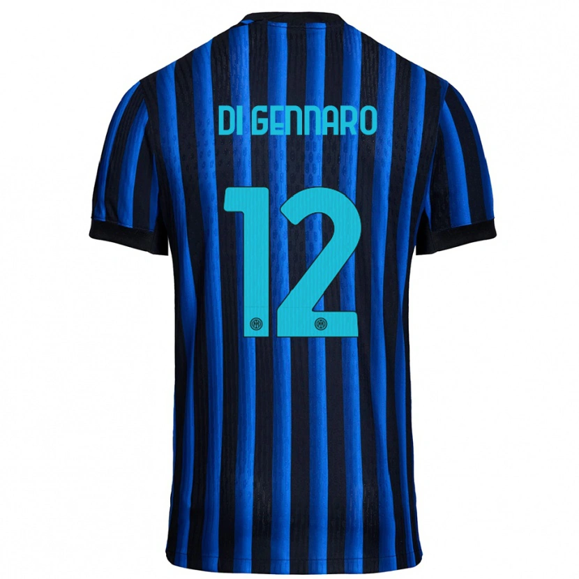 Danxen Women Raffaele Di Gennaro #12 Black Blue Home Jersey 2025/26 T-Shirt