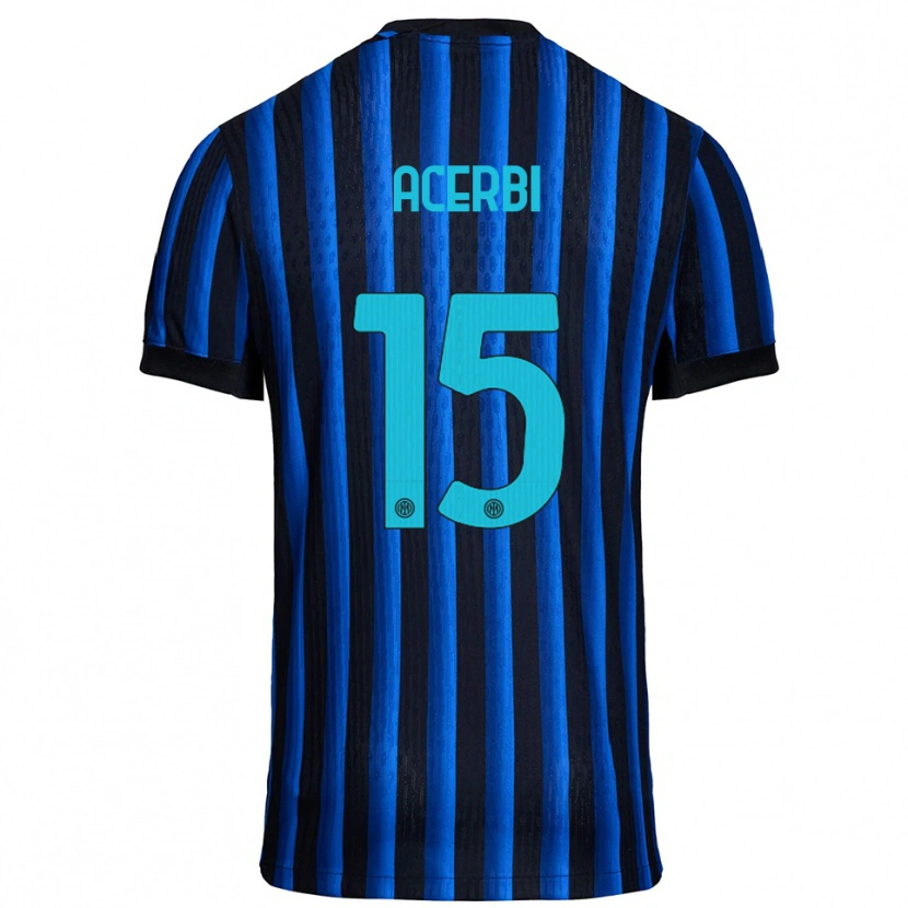 Danxen Women Francesco Acerbi #15 Black Blue Home Jersey 2025/26 T-Shirt