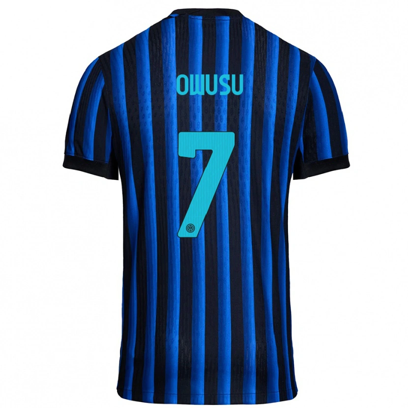 Danxen Women Enoch Owusu #7 Black Blue Home Jersey 2025/26 T-Shirt