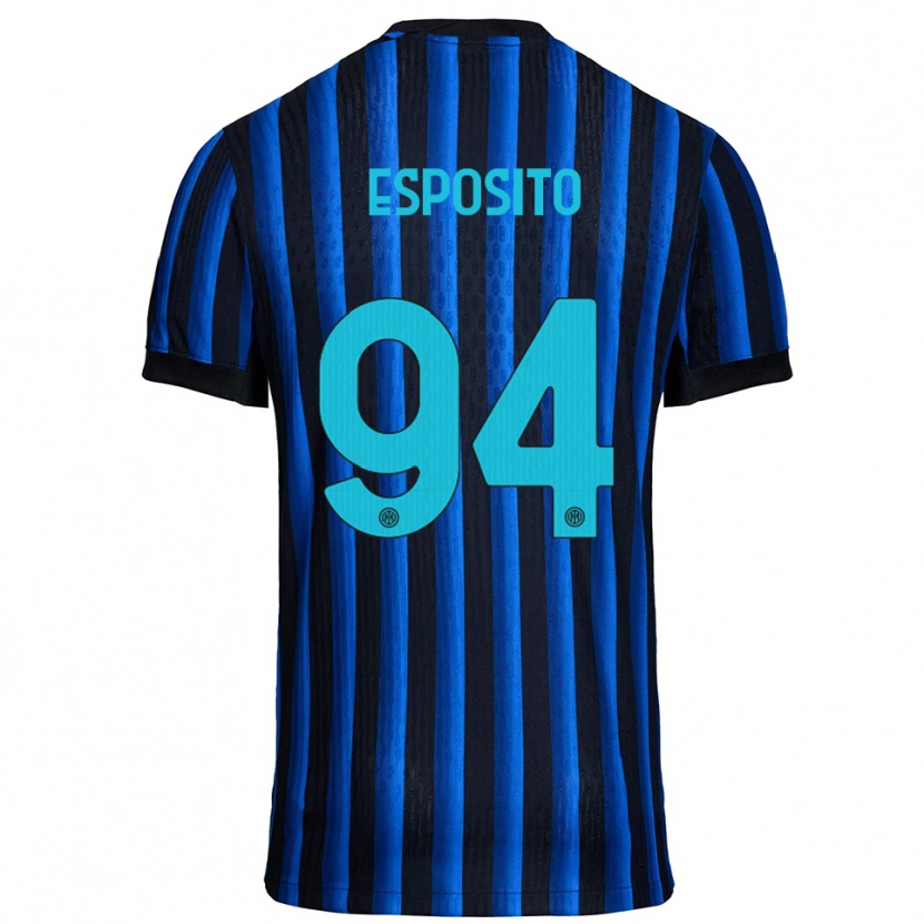Danxen Women Pio Esposito #94 Black Blue Home Jersey 2025/26 T-Shirt