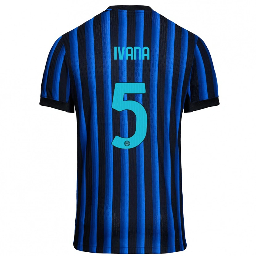 Danxen Women Ivana Andrés Sanz #5 Black Blue Home Jersey 2025/26 T-Shirt