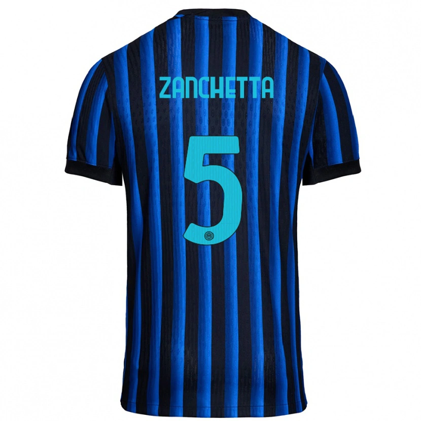 Danxen Women Mattia Zanchetta #5 Black Blue Home Jersey 2025/26 T-Shirt