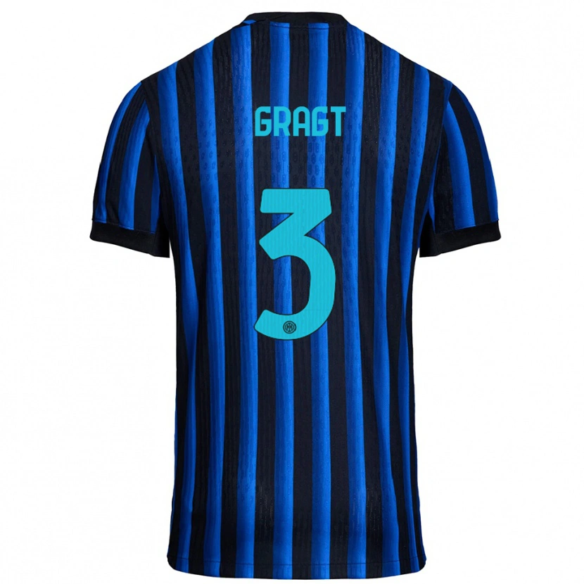 Danxen Women Stefanie Van Der Gragt #3 Black Blue Home Jersey 2025/26 T-Shirt
