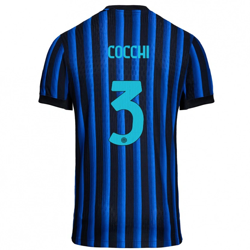 Danxen Women Matteo Cocchi #3 Black Blue Home Jersey 2025/26 T-Shirt