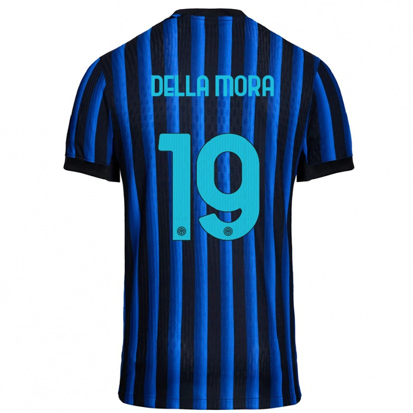 Danxen Women Tommaso Della Mora #19 Black Blue Home Jersey 2025/26 T-Shirt