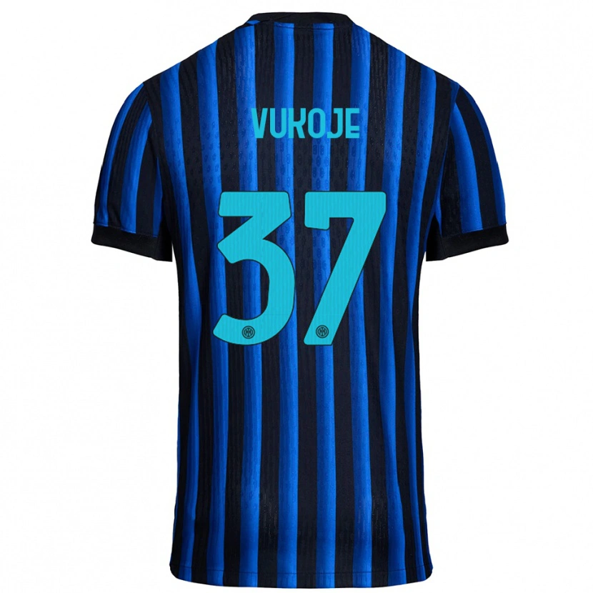 Danxen Women Andrija Vukoje #37 Black Blue Home Jersey 2025/26 T-Shirt