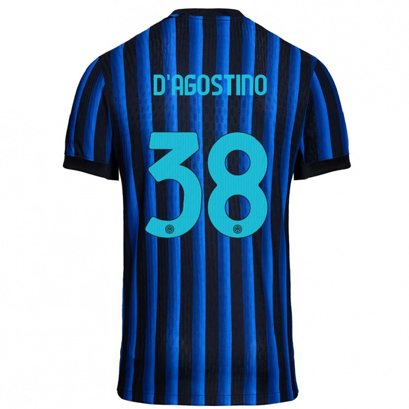 Danxen Women Giovanni D'agostino #38 Black Blue Home Jersey 2025/26 T-Shirt