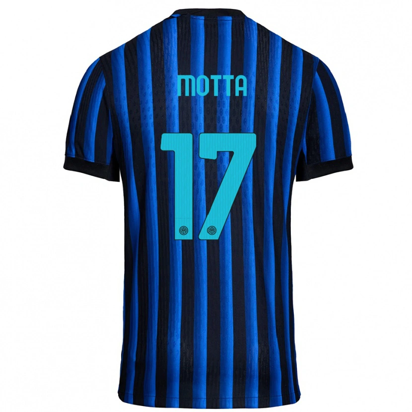 Danxen Women Matteo Motta #17 Black Blue Home Jersey 2025/26 T-Shirt