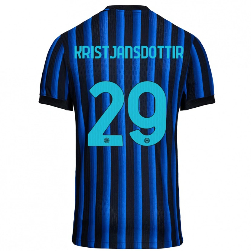 Danxen Women Anna Bjork Kristjansdottir #29 Black Blue Home Jersey 2025/26 T-Shirt