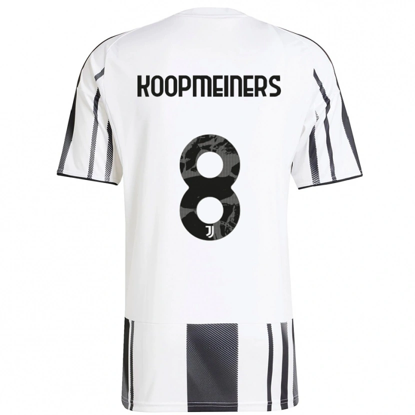 Danxen Women Teun Koopmeiners #8 White Black Home Jersey 2025/26 T-Shirt
