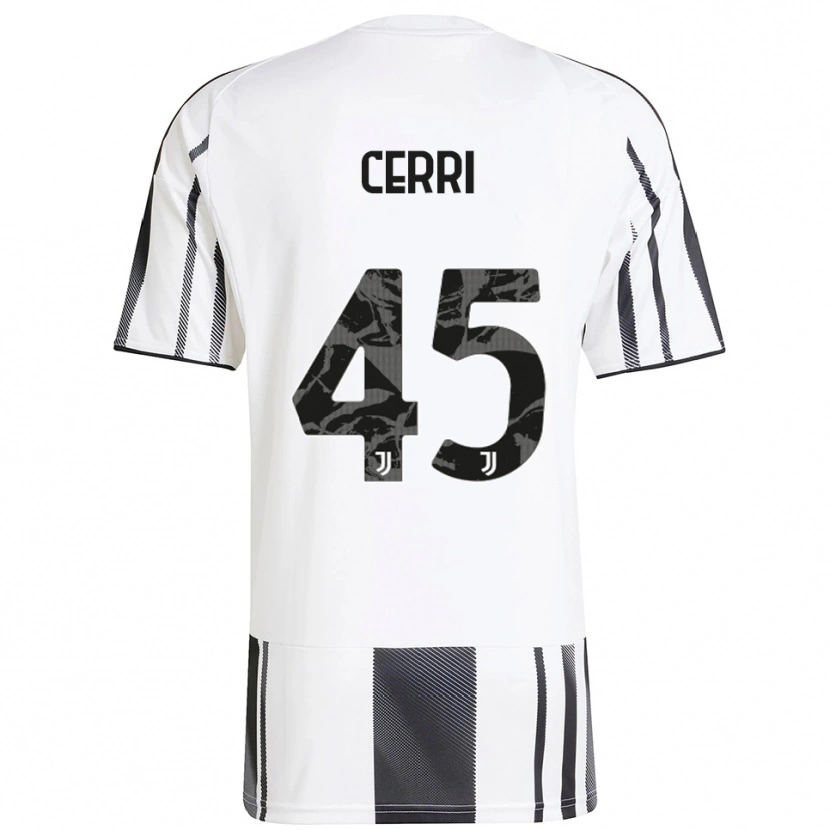 Danxen Women Leonardo Cerri #45 White Black Home Jersey 2025/26 T-Shirt