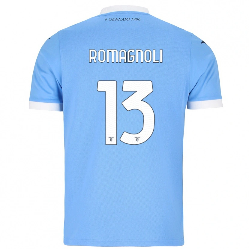 Danxen Women Alessio Romagnoli #13 Sky Blue White Home Jersey 2025/26 T-Shirt