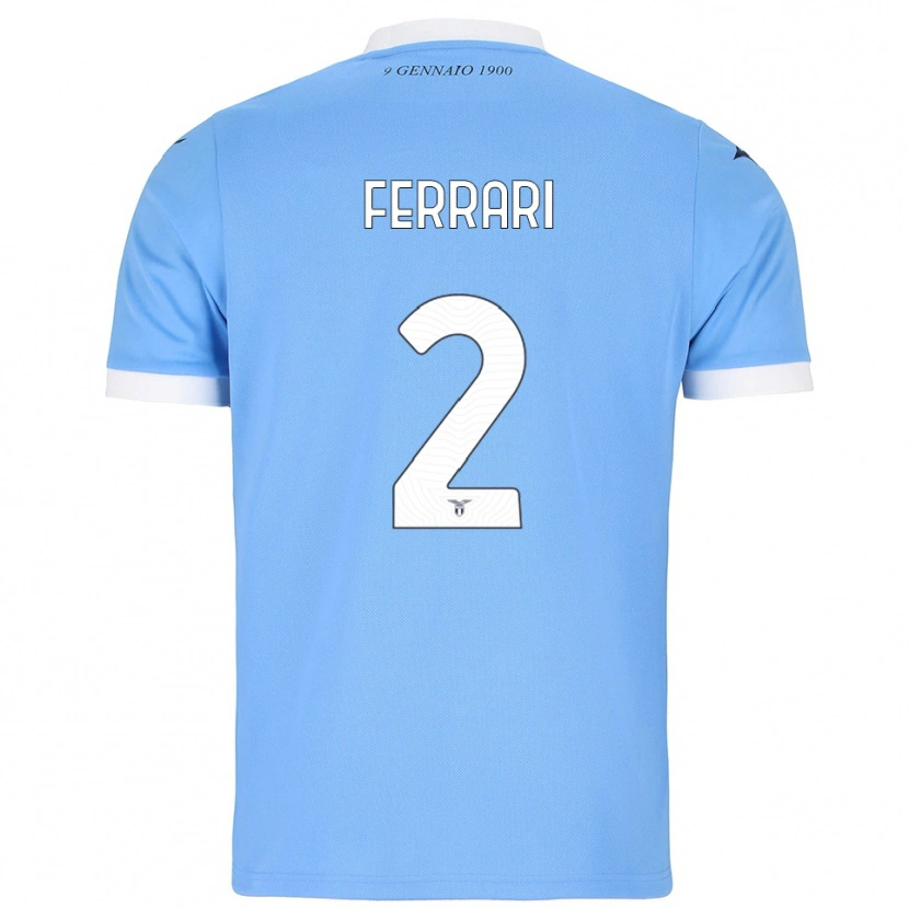 Danxen Women Lorenzo Ferrari #2 Sky Blue White Home Jersey 2025/26 T-Shirt