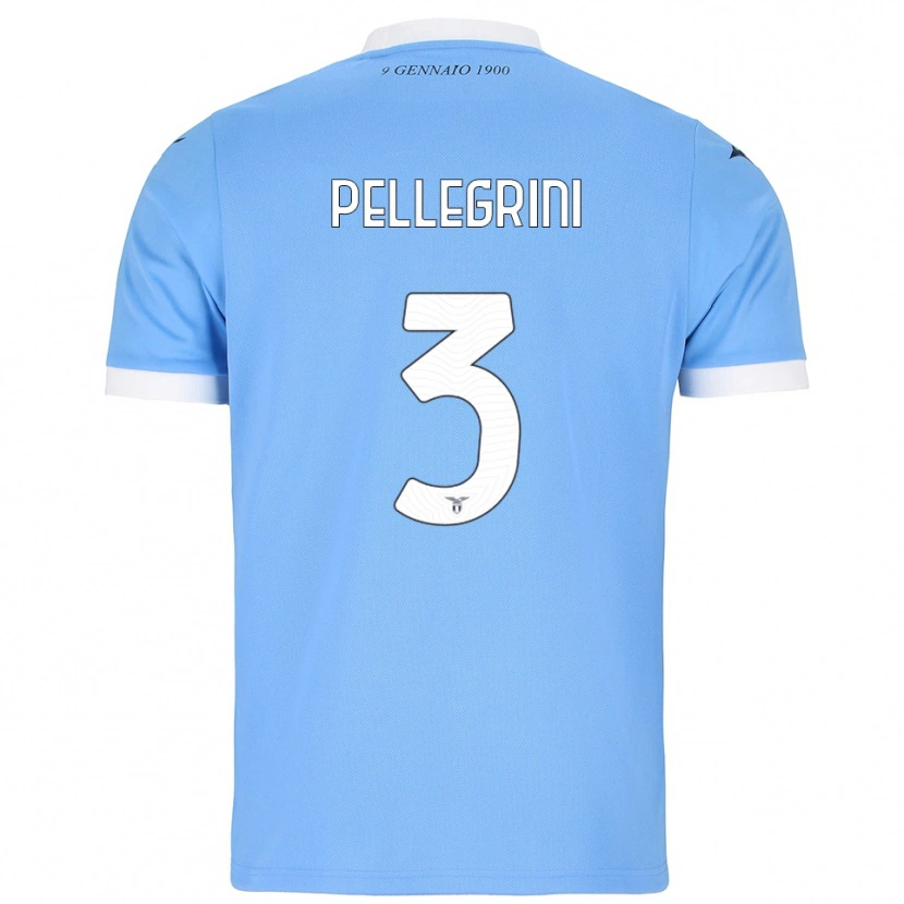 Danxen Women Luca Pellegrini #3 Sky Blue White Home Jersey 2025/26 T-Shirt