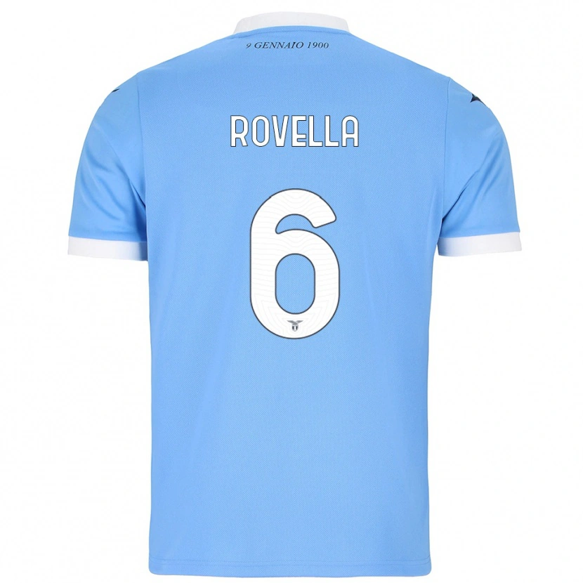 Danxen Women Nicolò Rovella #6 Sky Blue White Home Jersey 2025/26 T-Shirt