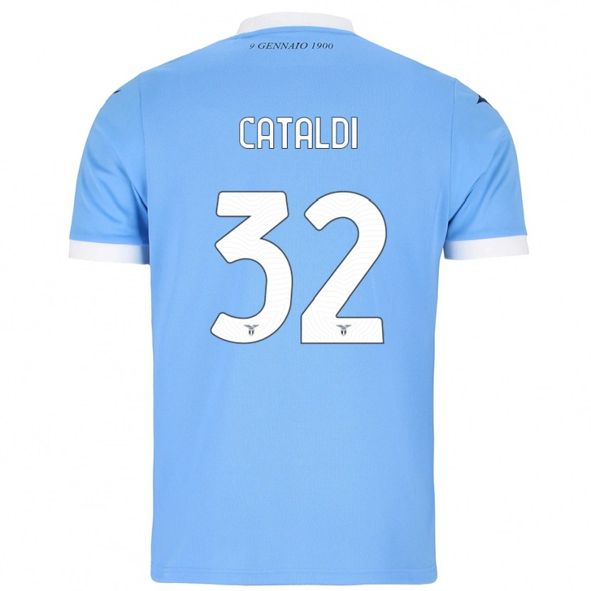 Danxen Women Danilo Cataldi #32 Sky Blue White Home Jersey 2025/26 T-Shirt