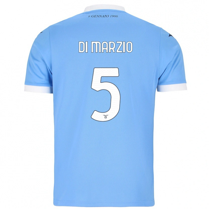 Danxen Women Flavio Di Marzio #5 Sky Blue White Home Jersey 2025/26 T-Shirt