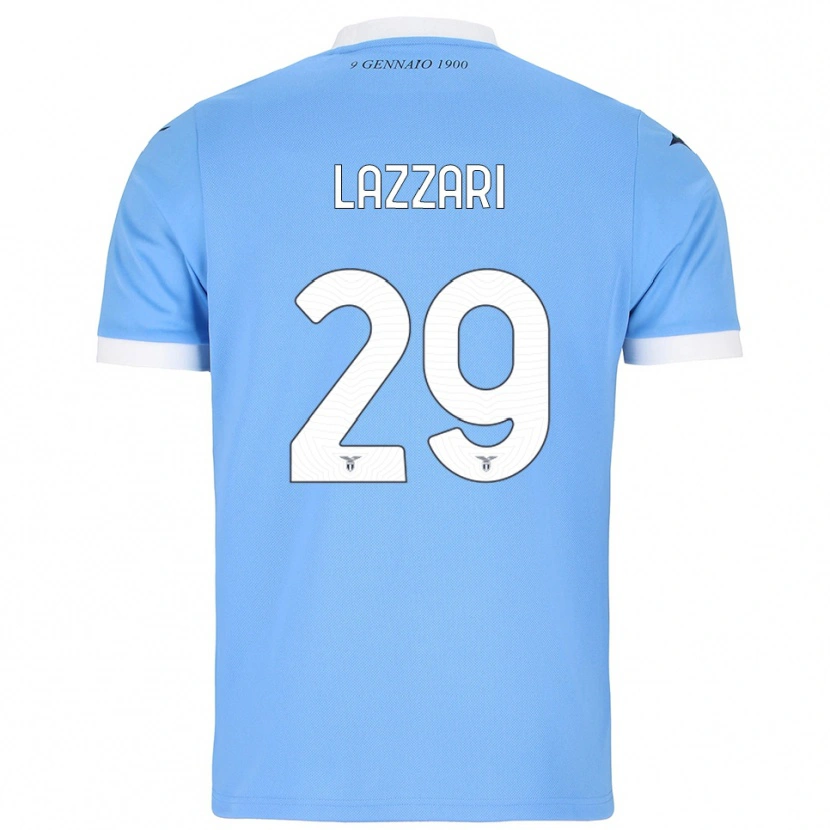 Danxen Women Manuel Lazzari #29 Sky Blue White Home Jersey 2025/26 T-Shirt