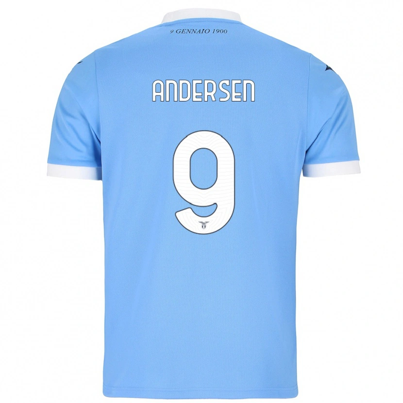 Danxen Women Signe Holt Andersen #9 Sky Blue White Home Jersey 2025/26 T-Shirt
