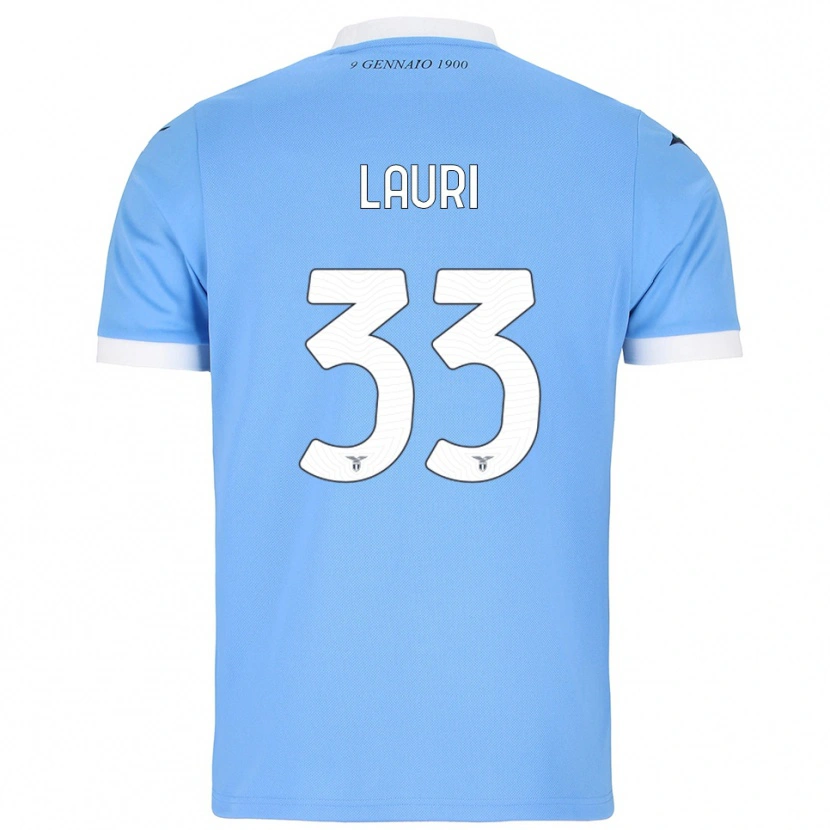 Danxen Women Giacomo Lauri #33 Sky Blue White Home Jersey 2025/26 T-Shirt