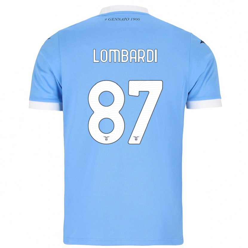 Danxen Women Cristiano Lombardi #87 Sky Blue White Home Jersey 2025/26 T-Shirt