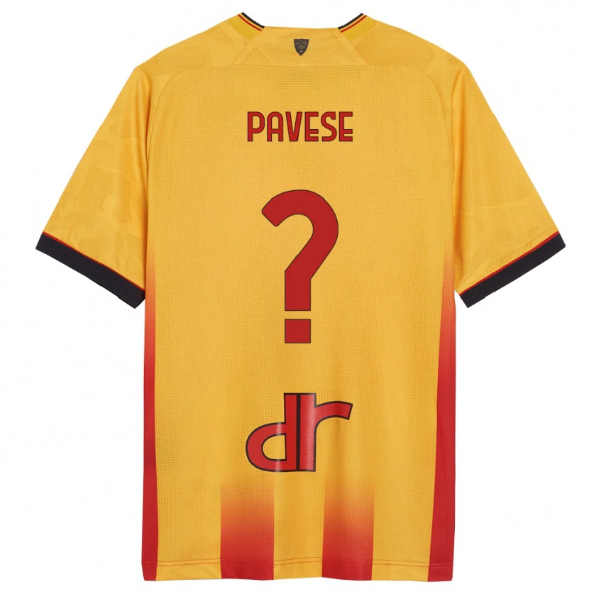 Danxen Women Leonardo Pavese #0 Yellow Orange Home Jersey 2025/26 T-Shirt