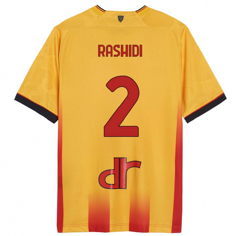 Danxen Women William Rashidi #2 Yellow Orange Home Jersey 2025/26 T-Shirt