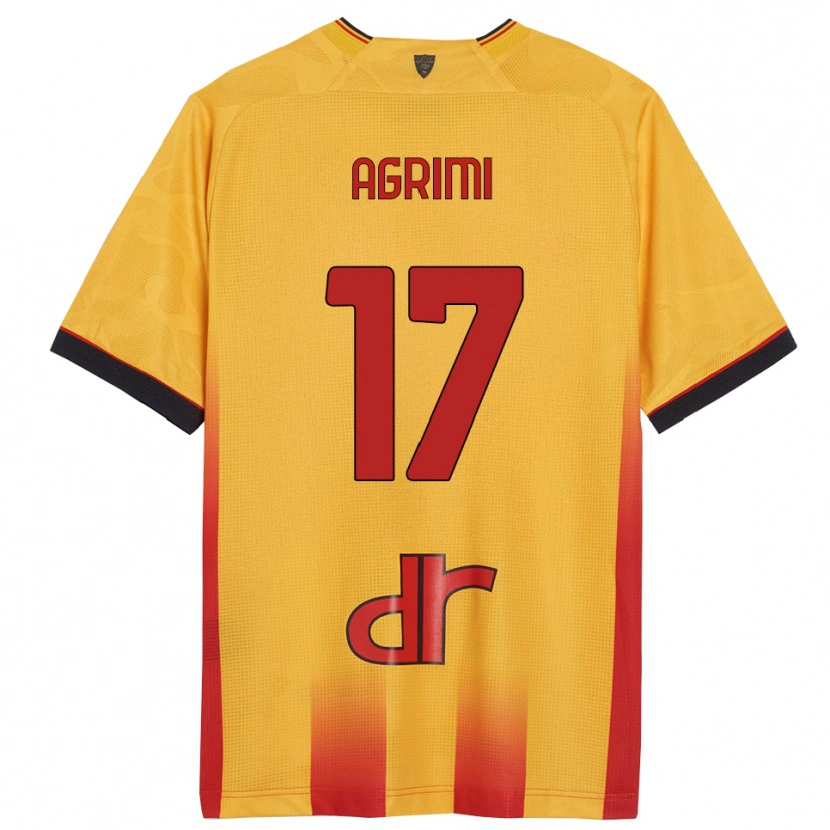 Danxen Women Matteo Agrimi #17 Yellow Orange Home Jersey 2025/26 T-Shirt