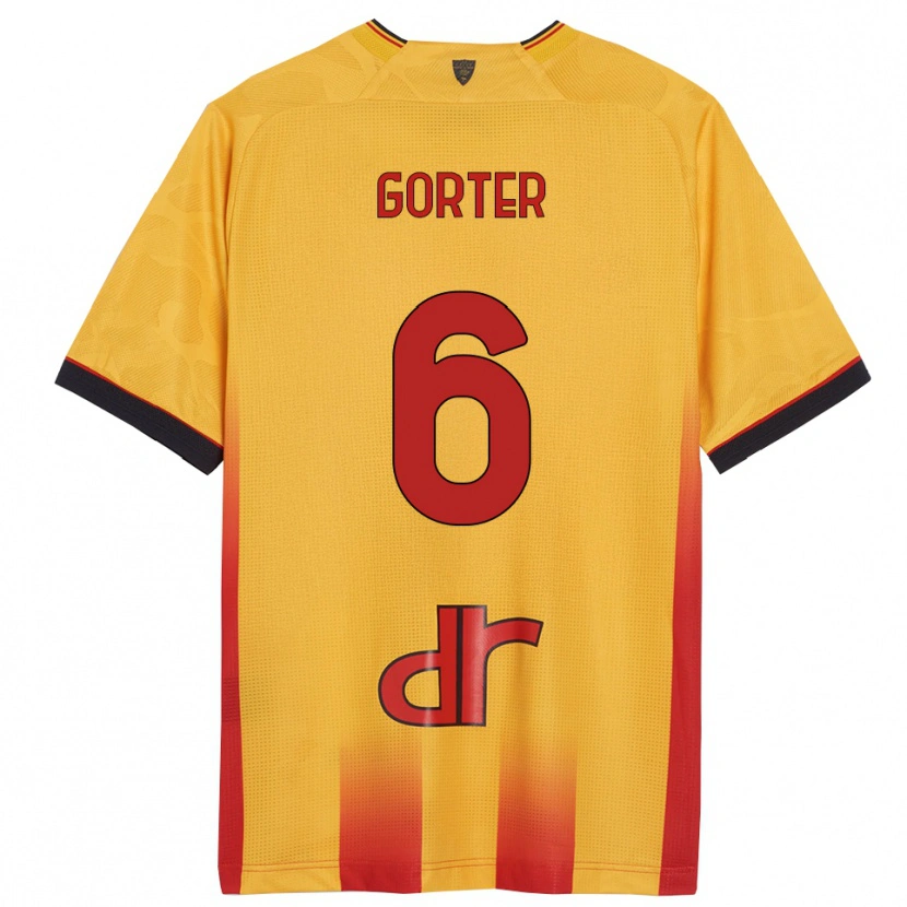 Danxen Women Olaf Gorter #6 Yellow Orange Home Jersey 2025/26 T-Shirt