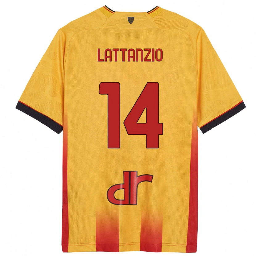 Danxen Women Gianluca Lattanzio #14 Yellow Orange Home Jersey 2025/26 T-Shirt